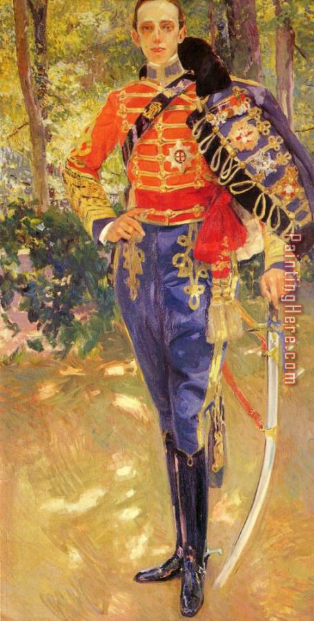 Joaquin Sorolla y Bastida Portrait of King Alfonso XIII in a Hussar's Uniform